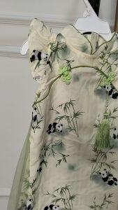 Dress Anak Import Variasi Panda Brokat Tutu Samping Lengan Renda Cute Kekinian
