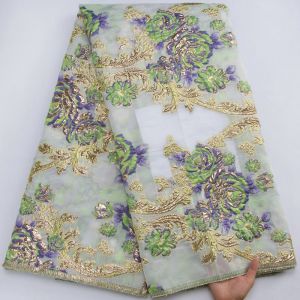 ผ้าแจ็คการ์ดปักผ้าซาตินฝรั่งเศสสำหรับ S3112ผู้หญิงผ้าลูกไม้ปักทองสไตล์แอฟริกันชุดเดรสปาร์ตี้แต่งงานล่าสุด