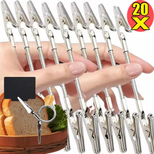 20pcs 18cm Multifunction Alligator Clips / Double Heads Flexible Hose DIY Memo Card Photo Picture Note Holder Office Accessories / Metal Wire Long-Tailed Alligator Clips