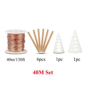 40m/130ft Pure Copper Wire with Fibonacci Coil Winding Jig for Electroculture Gardening Growing Garden Plants and Vegetables