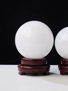 Quả Cầu Phong Thủy Đá Thạch Anh Trắng Quả Cầu Thạch Anh Trang Trí Bàn Làm Việc Và Phòng Khách