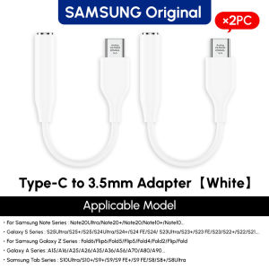 Original Samsung Type C To 3.5mm Jack AUX Adapter for Samsung S25 S24 S23 3.5mm Headphone Audio Adapter Cable for Galaxy A36 A56