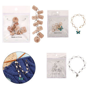 Sweater Crochet Butterfly Knitting Marker Pu Leather Bead Row Counter for Knitting Crocheting Design for Craft Enthusiasts