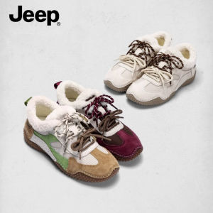 Jeep spirit mary jane Autumn and Winter New Lightweight Soft Bottom Retro Warm and Velvet Womens Shoes