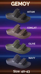 H&N Online Shop - Sandal Slide ANDO GEMOY - Sendal Lembut Ringan dan Nyaman - SIZE 38-43.