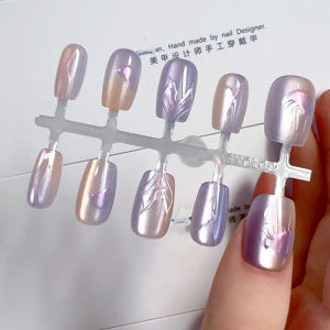 Handmade Nail Tips Wearable False Nails Stick on Nail Tips Manicure Patches 30 Pieces/10 Pieces Finished Products Nail Art