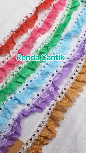 (Per 6 Meter) RDA102 Renda Organdi Cantik Lebar 4Cm