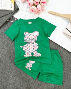 (10-22kg) bộ thun coton 4 chiều tay ngắn quần đùi năng động cho bé gái (152)