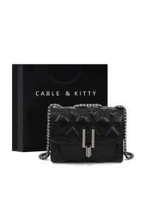 Cable&Kitty Womens Small Square Bag 2023 New Fashion Diamond Grid Single Shoulder Crossbody Bag Elegant Style Handbag