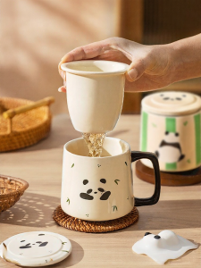 MODERN SWEETHOME | Panda Tea Separation Ceramic Mug