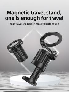 VOKAMO | Vokamo Portable Magnetic Phone Holder Foldable Extendable Rotatable Clip On Travel Business Trip Airplane Specialized Stand