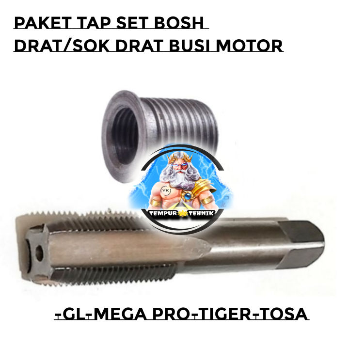 Paket Tap Set Sok Drat Bosh Drat Verbos Drat Busi GL Mega Pro Tiger ...