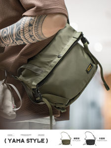 กระเป๋าสะพายข้างความจุขนาดใหญ่สำหรับปั่นจักรยานกลางแจ้งแบบสะพายข้างแบบมีสายรัดไหล่เดียวสำหรับผู้ชายในฤดูใบไม้ร่วง MADEN Workwear Mountain Series