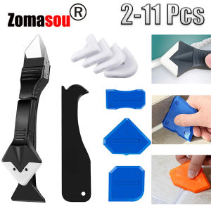 5in1 Silicone Scraper Angle Beauty Crack Trowel Squeegee Glue Remover Caulking Grout Scraper Kit Multifunctional Home Tool