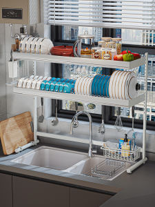 Adjustable Dish Draining Storage Rack