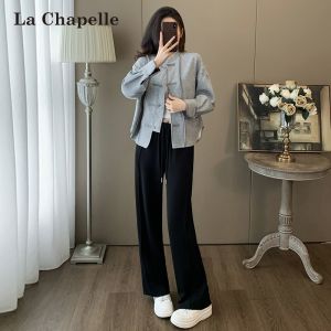 La Chapelle New Chinese Style Button up Top Skirt Set Womens Fashionable Autumn Outfit Cotton Long Sleeve Stand Collar
