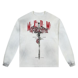MEDM | Washed Long Sleeve T-Shirt Vintage Style Autumn Apparel