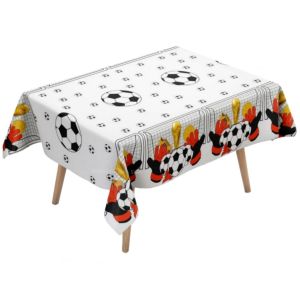 Kids Boys Soccer Football Themed Disposable Plastic Rectangular Tablecloth Baby Shower Birthday Party Decorations