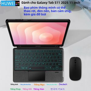 Ốp Lưng Bàn Phím Magic Có Đèn Nền Và TouchPad Thông Minh Dành Cho Samsung Galaxy Tab S11 11 Inch 2025 SM-X730 SM-X736 X736B - Bao Da Máy Tính Bảng