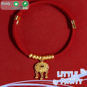 Littlepawty - Long Life Collar | Kalung Keberuntungan Kucing Anjing Lucky Kalung Tali Merah Pet Collar Dog Cat