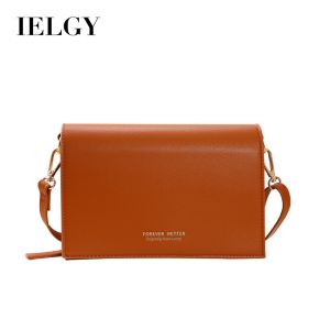 Ielgy nữ nhỏ tươi một túi đeo vai màu nâu túi vuông nhỏ thời trang