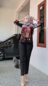 Celana Kerja Wanita Desain Modern: Pinggang Karet & Premium