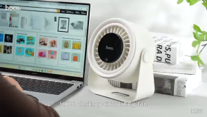 HOCO HX66 พัดลมตั้งโต๊ะหมุนเวียนอากาศ ใบพัด 5 นิ้ว แรงลมทรงพลัง ปรับได้ 5 ระดับ พัดลมหมุนเวียนอากาศ