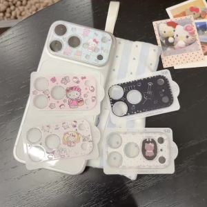 Sanrio | Cute Cartoon Hello Kitty Glitter Lens Film For iphone 18 Pro Max 17 Scratch Resistant Tempered Glass Full Camera Protective Film