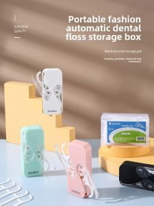 แบบพกพาผู้ถือไหมขัดฟัน Auto Pop กดเมื่อทิ้งความงามสูง Mini Personal Storage Magic อุปกรณ์ Lissa Ls-013 Tpr + Abs
