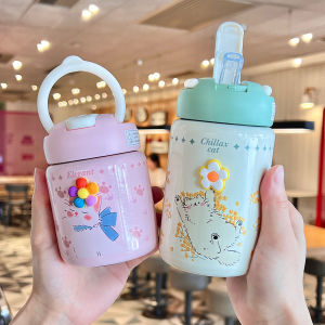 แก้วดื่มน้ำแบบมีสูบดูดขนาดเล็กพกพาสะดวก แก้วดื่มน้ำสำหรับผู้หญิง แก้วดื่มน้ำสำหรับเด็กนักเรียน แก้วดื่มน้ำสำหรับทำงานในออฟฟิศ