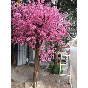 Cành hoa đào hoa mai giả cành 5 nhánh nhỏ trang trí tết - Cây giả hoa lụa Decor trang trí nhà cửa