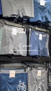 SPACH M017 | Celana Dalam Boxer Pria Elastis 6pcs / Boxer Pria Brand Fashion / Motif Garis Garis / Karet Lebar