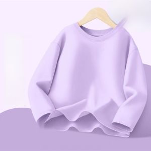 Girls Long Sleeve Base Shirt Spring Autumn Loose Fashionable Childrens Clothing Soft Treatment Sport Style Cartoon Print T-Shirt
