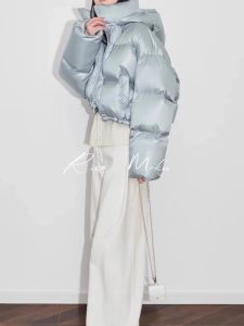 Lightweight Goose down Jacket RIXO DORE French Retro Winter Fashionable Short Coat Womens 90 White Goose Feather Hooded
