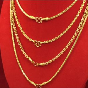 สร้อยคอทอง คละแบบ หัวจรวด สวมหัวได้ ความยาว 24 25 นิ้ว น้ำหนักเทียบเท่า 2 บาท ชุบทอง ทองไมครอน ใส่ได้ทุกโอกาส รูปถ่ายจากสินค้าจริง