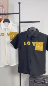 Áo sơ mi nam tay ngắn vải đũi CAO CẤP phối họa tiết đẹp mẫu mới trẻ trung giá rẻ DVFASHION