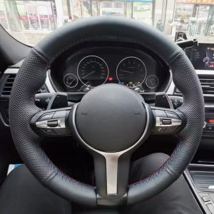 Hand Stitched Perforated Microfiber Leather F31 F34 F10 F11 F07 X3 F25 F32 F33 Steering Wheel Cover For BMW M Sport F30