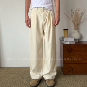 RIMO | Linen Blend Double Pleat Casual Pants
