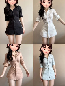 French Style White Polo Shirt Dress Women Summer New Design Slimming Short Skirt Sweet Japanese Style Polyester Cotton Blend