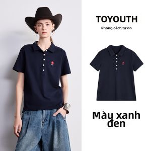 Toyouth | Áo Thun Vai Có Thêu Hoa Pha Linen-Lyocell