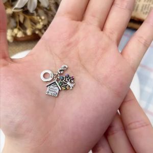 Chất Liệu Bạc 925 Hạt Charm Trái Tim Cho DIY Trang Sức Cổ Điển Tình Yêu Mẹ Họ Em Gái Vòng Tay Phụ Kiện Vòng Cổ Dành Cho Nữ