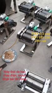 Máy thái da heo chạy điện motor 200w điện 220v cỡ sợi 1mm