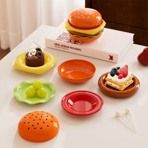 High-End Plastic Burger Bone Plate Creative Snack Dish Dining Table Sauce Tray Home Use Disposable Bone Discarded Dish
