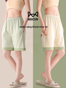 MiiOW | Quần ngủ cotton nguyên chất mùa hè cho nữ Quần đi bộ thoải mái thoáng khí Quần dài năm điểm cỡ lớn Quần áo mặc nhà