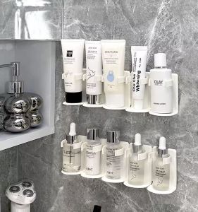 Bathroom Mirror Cabinet Organizer No Drilling Required Cosmetic Storage Shelf Sink Area Adjustable Size Bathroom Rack