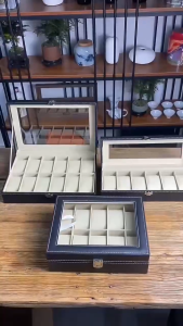 กล่องนาฬิกา 3 เรือน PUหนังคลาสสิก กล่องใส่นาฬิกา Watch Box