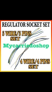 Motorcycle REGULATOR SOCKET SET WITH WIRE 12 CM 4 WIRE/4 PINS 5 WIRE/5 PINS