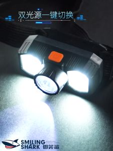Lampu Senter Kepala Mini LED 3 Mata Portabel Super Terang Outdoor LED Headlamp