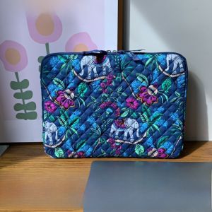 Artistic Print Pure Cotton Quilted Notebook Inner Bag Computer Bag 14 Inch Computer Protective Bag with Cotton Sandwich