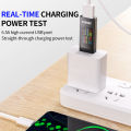 KWS-MX23 Multi-function USB Tester DC 4-30V 0-8A Voltmeter Ammeter Power Meter 1.06’ IPS Display Support USB2.0 Fast Charging. 